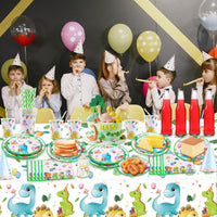 14 x Brand New Dinosaur Party Tableware Set, Gigflpyo Dino Birthday Decoration, Dinosaur Paper Plates Cups Napkins Tablecloth for Children s Birthday Baby Shower Birthday Party, Dino Party Decoration, Serves 10 Guests - RRP €140.98