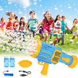 6 x Brand New Herefun Bubble Gun, 88 Holes Automatic Bubble Machine Set, Gatling Bubble Machine, Bubble Blower Toy for Kids Birthday Carnival Garden Wedding Gifts - RRP €168.12