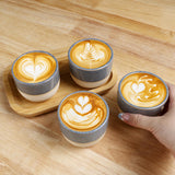 1 x RAW Customer Returns NOVAJOY espresso cup set 4 x 88 ml , mini espresso cup - handmade from thick-walled porcelain, ceramic small coffee cups blue Original gift idea for espresso, tea, iced tea, whiskey - RRP €23.99