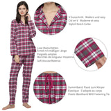 1 x RAW Customer Returns Mnemo Home Women s 100 Cotton Flannel Long Pajamas, Red, XL - RRP €32.99