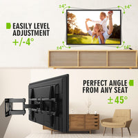 1 x RAW Customer Returns USX-MOUNT TV wall mount swivel tiltable for 42-82 inch LED, LCD TV, TV wall mount Max. VESA 600x400mm, TV mount with extendable ultra-strong 6 arms, TV mount - RRP €55.99