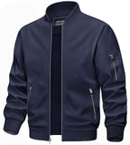 1 x RAW Customer Returns TACVASEN Jacket Men s Lightweight Jacket Casual Summer Bomber Jackets, Navy, M - RRP €48.98