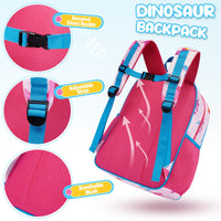 12 x Brand New WAWSAM Dinosaur Children s Backpacks for Girls - School Backpack Teenager for Preschool Kindergarten Primary School Pink School Bags Backpacks Laptop Backpacks Hiking Travel Backpacks Daypacks - RRP €371.76