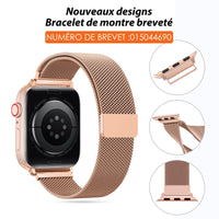 1 x RAW Customer Returns Patented replacement strap Compatible with Apple Watch strap 49mm 45mm 44mm 42mm 41mm 40mm 38mm women men, magnetic Milanese bracelets for iWatch Series Se Ultra 9 8 7 6 5 4 3 2 1 - RRP €21.6