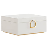 1 x RAW Customer Returns SONGMICS 2-Tier Jewelry Box, Jewellery Holder with Handle, Removable Tray, Floating Effect, 20.5 x 24 x 11 cm, Gift Idea, White JBC165W01 - RRP €27.99