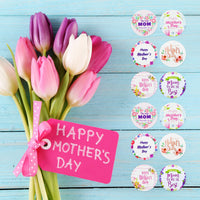 5 x Brand New 500pcs Happy Mother s Day Stickers 2.5cm Round Sealing Stickers for Crafts, Cards, Gift Wrapping, Scrapbooking, Envelope, Crafting, 6 Designs Pattern A  - RRP €102.0