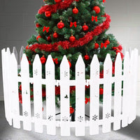 1 x RAW Customer Returns VINFUTUR 24Pcs Christmas Tree Fence Mini Decorative Fences Christmas 10x30cm Plastic Garden Fence DIY Christmas Decorations - RRP €21.13