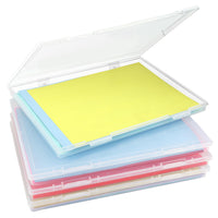 1 x RAW Customer Returns Winter Shore Portable A4 Plastic Folder Cases Pack of 4 - Transparent Boxes Sorter Documents, Letters, Magazines - Project Organizer Case for Filing and Storing - RRP €29.23