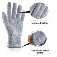 1 x RAW Customer Returns ANDANDA Food Grade Cut Resistant Gloves, Safety Kitchen Gloves for Shucking Oysters, Processing Fish Fillets, Cutting Meat and Wood Carving, Grey, M, 2 Pairs - RRP €14.99