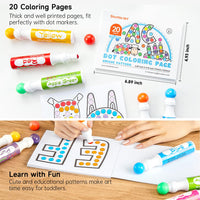 1 x RAW Customer Returns Dot Markers, Shuttle Art Washable Dot Markers, 12 Colored Bingo Markers Bingo Dabbers , with 30 Unique Patterns from Dot Book for Kids Art Activities, Non-Toxic Water-Based Ink - RRP €19.94