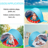 1 x RAW Customer Returns EVER GOODS - Baby Beach Tent, Pop-up Tents with Pool for Kids, Portable Folding Tent Anti UV 50 Sun Protection for Beach, Garden, Travel, Picnic, Camping, Outdoor Sports - RRP €29.88