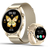 1 x RAW Customer Returns SZHELEJIAM Smartwatch Women Phone Function, 1.43 Amoled Always-On Display, Wrist Watch with Heart Rate Monitor SpO2 Sleep Monitor Heart Rate Monitor Fitness Tracker for iOS Android Gold - RRP €49.99