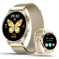 1 x RAW Customer Returns SZHELEJIAM Smartwatch Women s Phone Function, 1.43 Amoled Always-On Display, Watch with Heart Rate Monitor SpO2 Sleep Monitor Heart Rate Monitor Fitness Tracker for iOS Android Gold - RRP €50.41