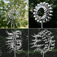 1 x RAW Customer Returns 3D Unique Metal Windmill,Unique and Magical Metal Windmill, Wind Spinner Sculptures Wind Catcher for Outdoor Terraces, Patio Lawn, Garden Decoration Ornament - RRP €22.18