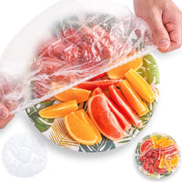 4 x Brand New FORMIZON 100 Pieces Fresh Food Storage Bags, Transparent Elastic Food Storage Bags, Reusable PE Food Bowl Covers 100 Pieces  - RRP €35.36