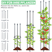 1 x RAW Customer Returns ThxToms 2 pieces garden trellis made of metal core 160CM with 30 plant clips Tomato cage plant support obelisk climbing frame trellis Trellis climbing aid Climbing plants, tomatoes, roses - RRP €40.99