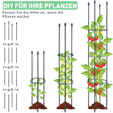 1 x RAW Customer Returns ThxToms 2 pieces garden trellis made of metal core 160CM with 30 plant clips Tomato cage plant support obelisk climbing frame trellis Trellis climbing aid Climbing plants, tomatoes, roses - RRP €40.99