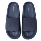 1 x RAW Customer Returns JOMIX Summer Slippers Men Thick Sole Sandals Solid Color Slides Comfortable Flip Flops Bath Slippers Sea Pool Beach Swimming Indoor Outdoor Navy, 43 EU  - RRP €60.0