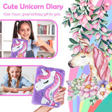 3 x Brand New powerking diary for girls, unicorn journal notebook and exercise book with lock for children and children unicorn  - RRP €48.24