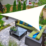 1 x RAW Customer Returns AXT SHADE Triangular Waterproof Shade Sail Awning 5x5x5m UV Ray Protection for Outdoor Terrace Patio Garden-Cream - RRP €49.99