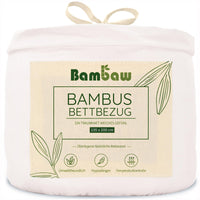 1 x RAW Customer Returns Bamboo Duvet Cover Bed linen Elegant bamboo duvet cover Anti-mite duvet cover Bamboo sheets bed duvet cover White - 135x200 Bambaw - RRP €52.62