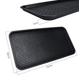 1 x RAW Customer Returns CHAIRLIN shoe tray 2 x shoe drip tray shoe rack shoe tray shoe board shoe mat with raised edge 3 x 76 x 38 cm, black - RRP €32.99