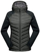 1 x RAW Customer Returns Mapamyumco Women s Warm Hiking Jacket Warm Hybrid Jacket Lightweight Breathable Warmth Charcoal Gray S - RRP €69.56