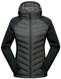 1 x RAW Customer Returns Mapamyumco Women s Warm Hiking Jacket Warm Hybrid Jacket Lightweight Breathable Warmth Charcoal Gray S - RRP €69.56