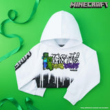 1 x RAW Customer Returns Minecraft Hoodie Children s Hoodie Boys and Girls Teenagers 6-7 Years, White Black  - RRP €28.86