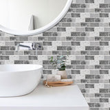 1 x RAW Customer Returns 24 pieces Tile Stickers, 15x30cm Tile Stickers Waterproof PVC Self-Adhesive Decoration Wall Stickers Wall Stickers for Bathroom and Kitchen Tiles - RRP €27.89