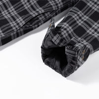 1 x Brand New Coevals Club Men s Flanelljacke Flannel Jacket Long Sleeve Plaid Casual Warm Sherpa Lined Shirt for Men Black Gray 9 L  - RRP €59.99