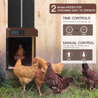 1 x RAW Customer Returns Shinmax Automatic Chicken Flap with Timer and Manual Chicken Door Automatic Aluminum Automatic Door Opener Chicken Coop Waterproof Battery Operated Chicken Coop Door for Safe Chicken Rearing - RRP €20.4