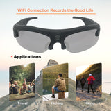 1 x RAW Customer Returns Hereta Wifi Camera Sunglasses Sport HD 4K Video Recording Glasses DVR Glasses with UV400 Protection Polarized Lenses for Outdoor Sports Supports iOS and Android Supports up to 256G TF Card - RRP €212.57