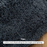 1 x RAW Customer Returns OMERAI Carpet Living Room Bedroom Washable Large Super Soft Anti-Slip Gray Fluffy Deep Pile Shaggy Carpet Gray, 120 180cm  - RRP €35.99