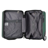 1 x RAW Customer Returns Bontour CabinOne Eurowings Vueling Volotea WizzAir hand luggage 40x30x20 cm 2 wheels trolley carry-on suitcase green, S 40x30x20cm  - RRP €65.27