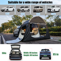 1 x RAW Customer Returns Car tent camping for tailgates, 300cm 150cm 210cm car tent for 2-3 people waterproof car tent rear tent, for universal model - RRP €189.0