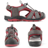 1 x RAW Customer Returns riemot Women s Sports Sandals Outdoor Tekking Sandals Summer Hiking Shoe for Mountain Camping Beach Wine Red EU38 - RRP €39.99