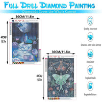 26 x Brand New Zelihrdu Diamond Painting Pictures Set of 2 DIY 5D Diamond Cross Embroidery Painting Kits, Christmas Gift Living Room Bedroom Office Wall and Entrance Decoration 30 x 40 cm Butterfly - RRP €530.4