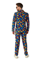 1 x RAW Customer Returns OFFSTREAM Men s Suit - Rainbow Hearts Suit Costume - Pride - Includes blazer, tie and trousers - RRP €40.28