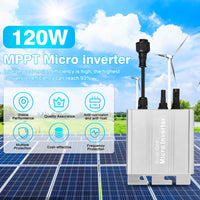 1 x RAW Customer Returns Jadeshay 120W Micro Inverter Grid Tie Inverter DC10.8-30V MPPT Micro Inverter Solar Inverter Sine Wave for Solar Panel, with AC Output Cable - RRP €56.4