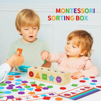 1 x RAW Customer Returns KMTJT Montessori Toys Color Sorting Stacking Matching Learning Sorting Toys for Toddlers Ages 1-3 Educational toy as a gift for 2 year old boys and girls - RRP €20.96