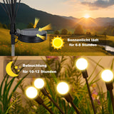 1 x RAW Customer Returns KASZOO 4 Pack Solar Lights for Outdoor Garden, 40 LED Firefly Solar Garden Lights, Firefly Light, Swinging Garden Lights, IP65 Waterproof Firefly Garden Lights for Pathway Yard Garden Decoration - RRP €20.97