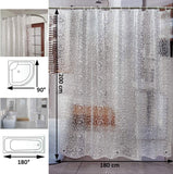 1 x RAW Customer Returns MAGOSIS shower curtain with 3D pebble pattern, waterproof and anti-mold, 180 x 200 cm - easy to install and clean, including 12 rings - RRP €14.11