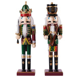 1 x RAW Customer Returns THE TWIDDLERS - 2 Handmade Wooden Christmas Nutcrackers, 30cm - Premium Pine and Wood Material, Sturdy, Festive Colors - RRP €25.2