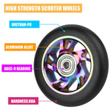 1 x RAW Customer Returns Yungeln 2 pieces 100mm stunt scooter replacement wheels 100 x 24mm 88A solid tires with ABEC-9 bearings compatible for most stunt scooters and kick scooters - RRP €26.89