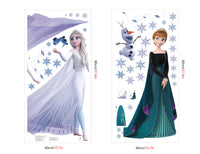 1 x RAW Customer Returns Kibi 2PCS Wall Sticker Frozen Wall Sticker Frozen Elsa and Anna Wall Sticker Frozen Disney for Children s Room Living Room Removable Princess Elsa Anna Wall Sticker Children s Room Frozen Olaf - RRP €18.0