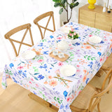 1 x RAW Customer Returns Alishomtll Flowers Tablecloth, Spring Summer Garden Foliage Table Cloth, Outdoor Waterproof Washable Tablecloths, Kitchen Living Room Polyester Table Linen, Picnic Party Decoration, 140x240cm - RRP €22.99