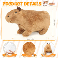 3 x Brand New Cutogain 20 cm Capybara plush toy, Capybara cuddly toy, simulation animal Capybara dolls, cute Capybara plushie, rodent plush toy cushion, great birthday gift for children - RRP €24.15