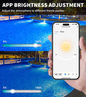 1 x RAW Customer Returns GedFong LED Pool Lights, IP68 Waterproof Submersible Pool Lamps, 10W RGB Color Changing Smart Control by APP, Pool Lights for In-Ground Above Ground Pools, 8m Cable - RRP €59.99