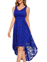 1 x RAW Customer Returns MuaDress 6666 Women s Cocktail Dress Lace Dress Bridesmaid Dress V-Neck Formal Evening Dresses Elegant Mullet Wedding Sleeveless Dress Royal Blue XS - RRP €47.99